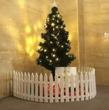 Christmas White Fence