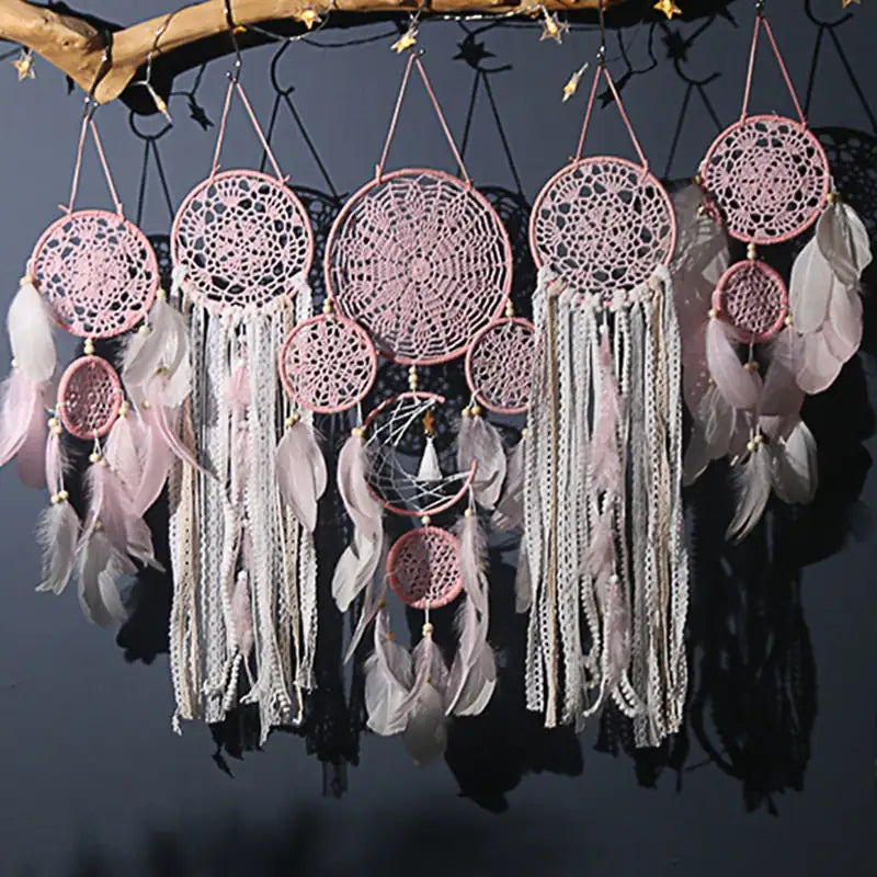 5pcsset Dream Catchers Boho Home Decor Macrame Dream catchers