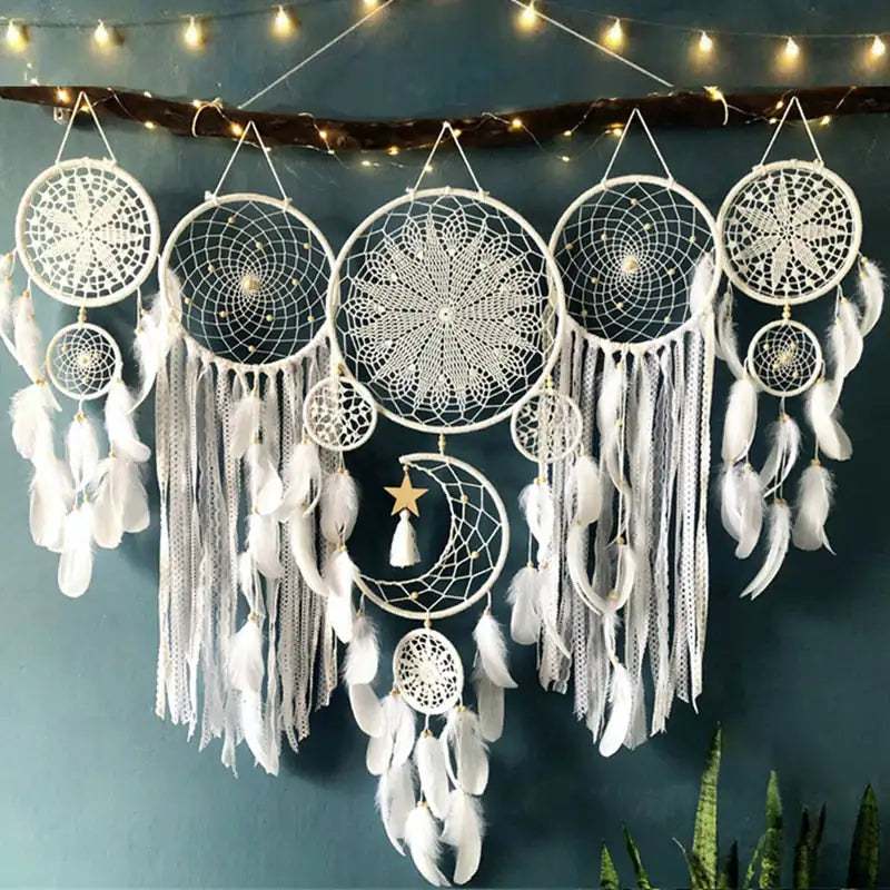 5pcsset Dream Catchers Boho Home Decor Macrame Dream catchers