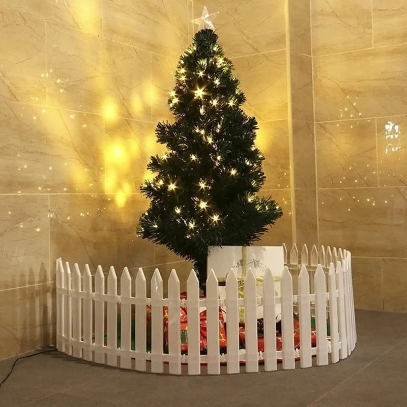 Christmas White Fence